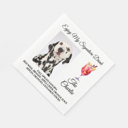 Serviette En Papier Tout animal de compagnie Signature Boire Mariage P (Coin)