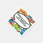 Serviette En Papier Tout Anniversaire Mariage Discours Bubble Comic Bo (Coin)