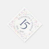 Serviette En Papier Tout Anniversaire Rainbow Confetti (Coin)