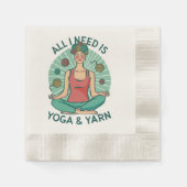 Serviette En Papier Tout ce dont j'ai besoin est Yoga et Yarne Phrase (Devant)
