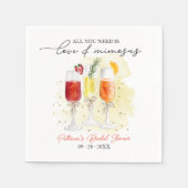Serviette En Papier Tout ce dont vous avez besoin est Love & Mimosas F (Devant)