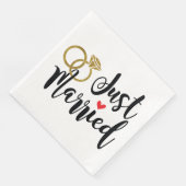 Serviette En Papier Tout juste mariés (Coin)
