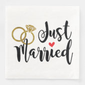 Serviette En Papier Tout juste mariés (Devant)