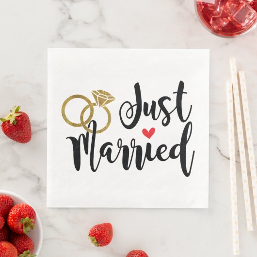 Serviette En Papier Tout juste mariés (En situation)