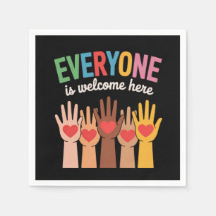 Serviette En Papier Tout Le Monde Est Bienvenue Ici