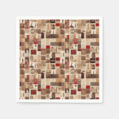 Serviette En Papier Tout mon café Patchwork Quilt Motif No3 (Devant)
