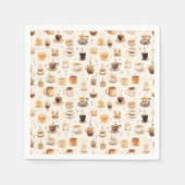 Serviette En Papier Tout mon café Patchwork Quilt Motif No6 (Devant)