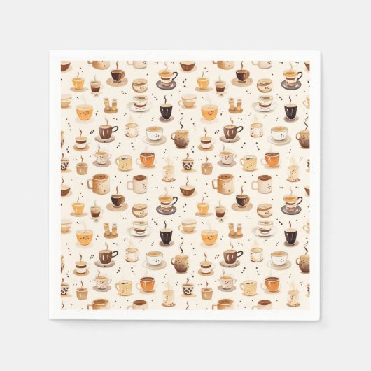 Serviette En Papier Tout mon café Patchwork Quilt Motif No6 (Devant)