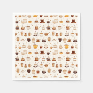 Serviette En Papier Tout mon café Patchwork Quilt Motif No7