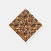 Serviette En Papier Tout mon Motif Quilt Patchwork Café No4 (Coin)