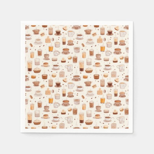 Serviette En Papier Tout mon Motif Quilt Patchwork Café No5 (Devant)