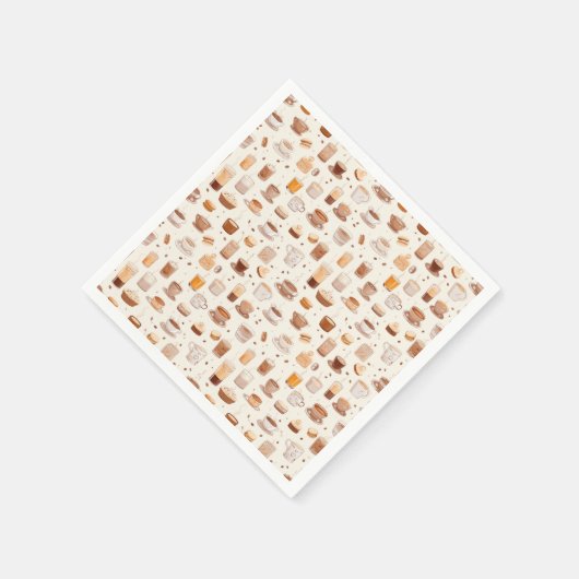 Serviette En Papier Tout mon Motif Quilt Patchwork Café No5 (Coin)