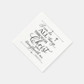 Serviette En Papier Tout par le Christ - Philippiens 4:13 (Coin)