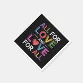 Serviette En Papier Tout Pour L'Amour Et L'Amour Pour Tous Les Mois De (Coin)