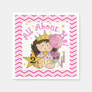 Serviette En Papier Tout sur moi Princess 2e anniversaire Papier servi