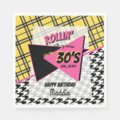 Serviette En Papier TOUTE AGE rétro 90s plaid & houndstooth fête (Devant)