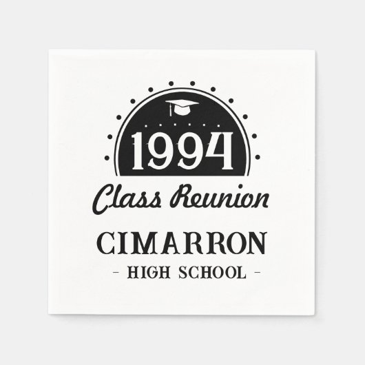 Serviette En Papier Toute année Réunion de classe secondaire (Devant)