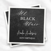 Serviette En Papier Toute Black Affair Anniversaire Fête Moderne Éléga