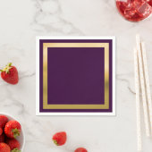 Serviette En Papier Toute couleur avec bordure "or" (En situation)