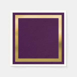 Serviette En Papier Toute couleur avec bordure "or"