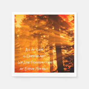 Serviette En Papier Toute la vie est une citation inspirée de l'énergi