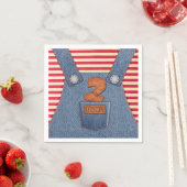 Serviette En Papier Toute l'étoile 2e anniversaire Denim Overalls Papi (En situation)