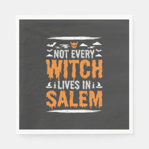 Serviette En Papier Toute sorcière ne vit à Salem Sorcière d'Halloween