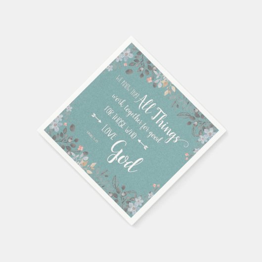 Serviette En Papier Toutes Les Choses Travaillent Ensemble - Rm 8:28 (Coin)