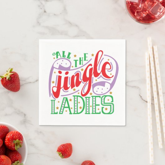 Serviette En Papier Toutes les filles Jingle Noël | Napkin (En situation)