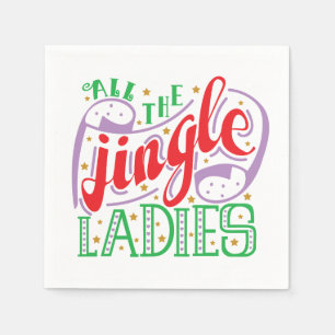 Serviette En Papier Toutes les filles Jingle Noël   Napkin