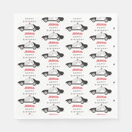 Serviette En Papier Toy Police Car Custom (Devant)