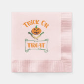 Serviette En Papier Tracer ou traiter les os croisés Halloween visage  (Devant)