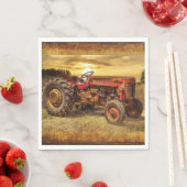 Serviette En Papier Traceur de la ferme rouge (En situation)