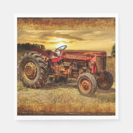 Serviette En Papier Traceur de la ferme rouge (Devant)