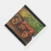 Serviette En Papier Traceur de la ferme rouge (Coin)