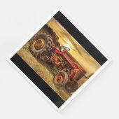 Serviette En Papier Traceur de la ferme rouge (Coin)