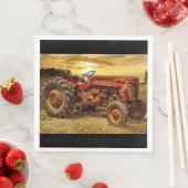 Serviette En Papier Traceur de la ferme rouge (En situation)