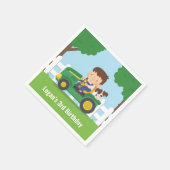 Serviette En Papier Tracteur Boy and Puppy Farm Anniversaire Fournitur (Coin)