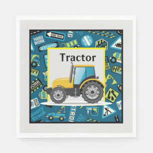 Serviette En Papier Tracteur de jouets Anniversaire de enfant