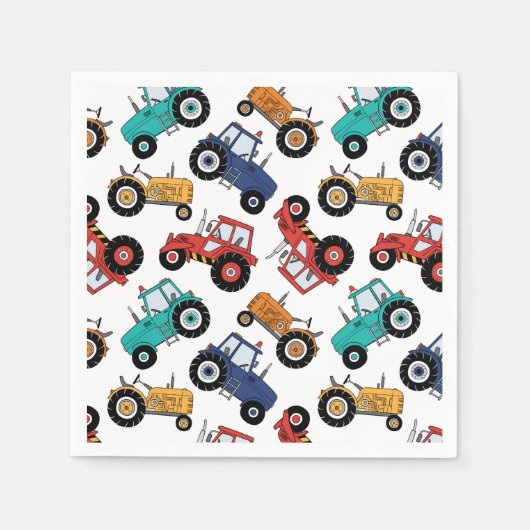 Serviette en papier tracteur, Fournitures pour fêt (Devant)