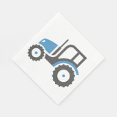 Serviette En Papier Tracteur gris bleu (Coin)