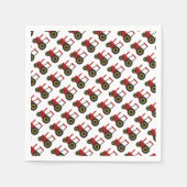 Serviette En Papier Tracteur rouge (Devant)