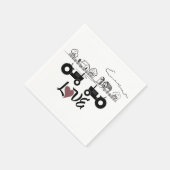 Serviette En Papier Tracteur Silhouette Couple dans LOVE Farm (Coin)