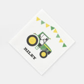 Serviette En Papier Tracteur vert Anniversaire Papier de fête Naples (Coin)
