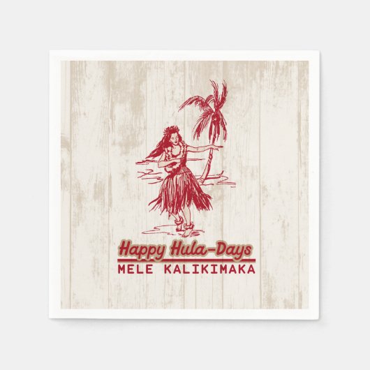 Serviette En Papier Tradewinds Holiday Hawaiian Hula Girl (Devant)