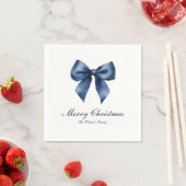Serviette En Papier Traditional Blue Knot Christmas (En situation)