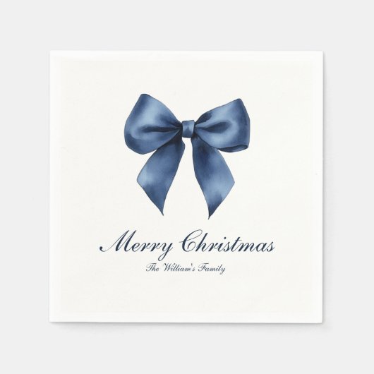 Serviette En Papier Traditional Blue Knot Christmas (Devant)