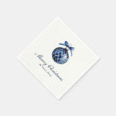 Serviette En Papier Traditional Blue Ornament Christmas (Coin)