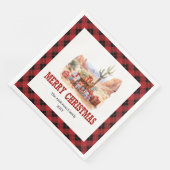 Serviette En Papier Traditional Western Check Holiday Paper Napkins (Coin)