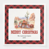 Serviette En Papier Traditional Western Check Holiday Paper Napkins (Devant)